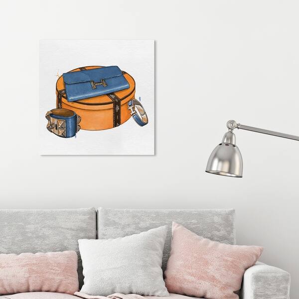 Oliver Gal Brown 'Bags, Bags, Bags- Orange' Fashion and Glam Wall Art Canvas Print