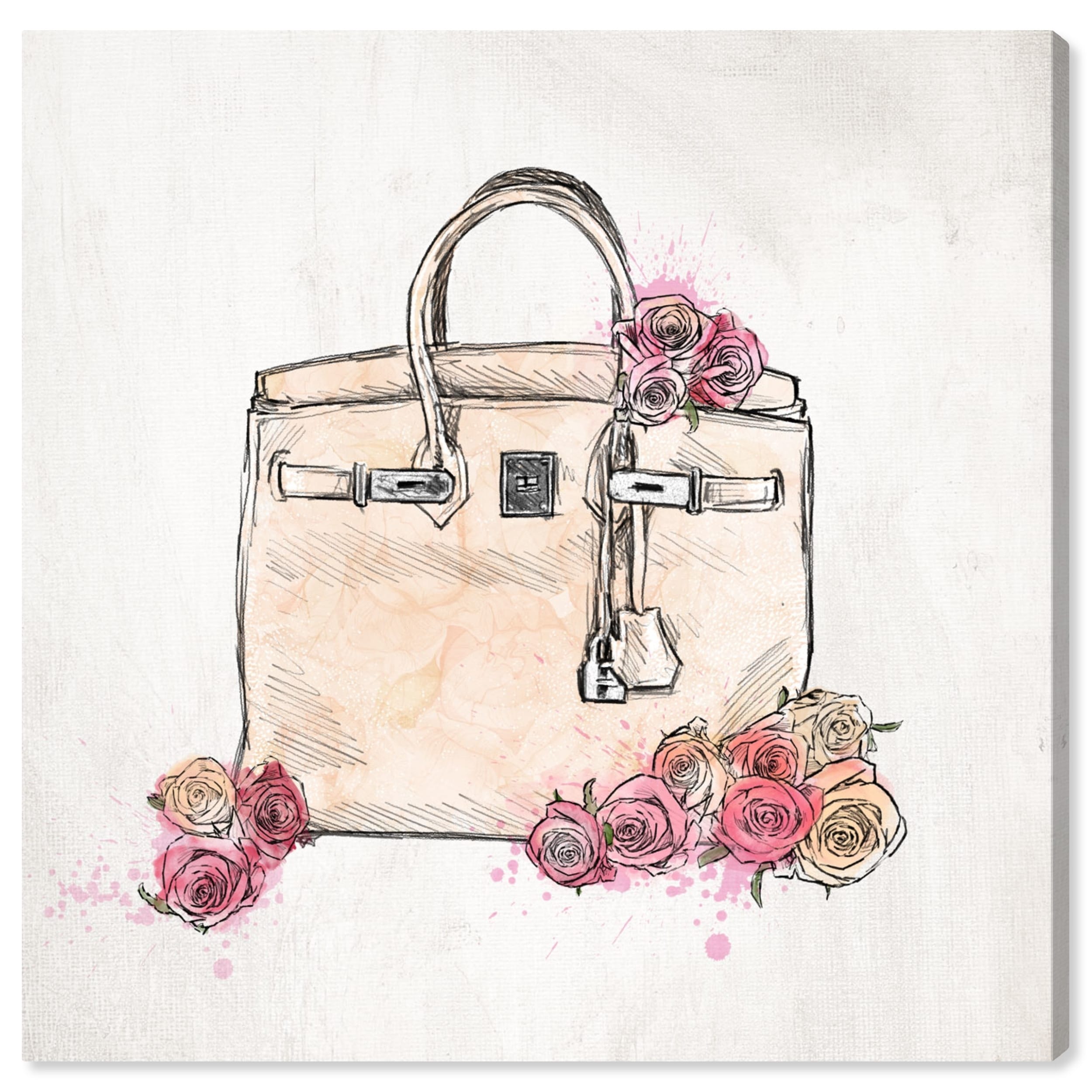Oliver Gal ' Floral Handbag Scent' Fashion and Glam Wall Art