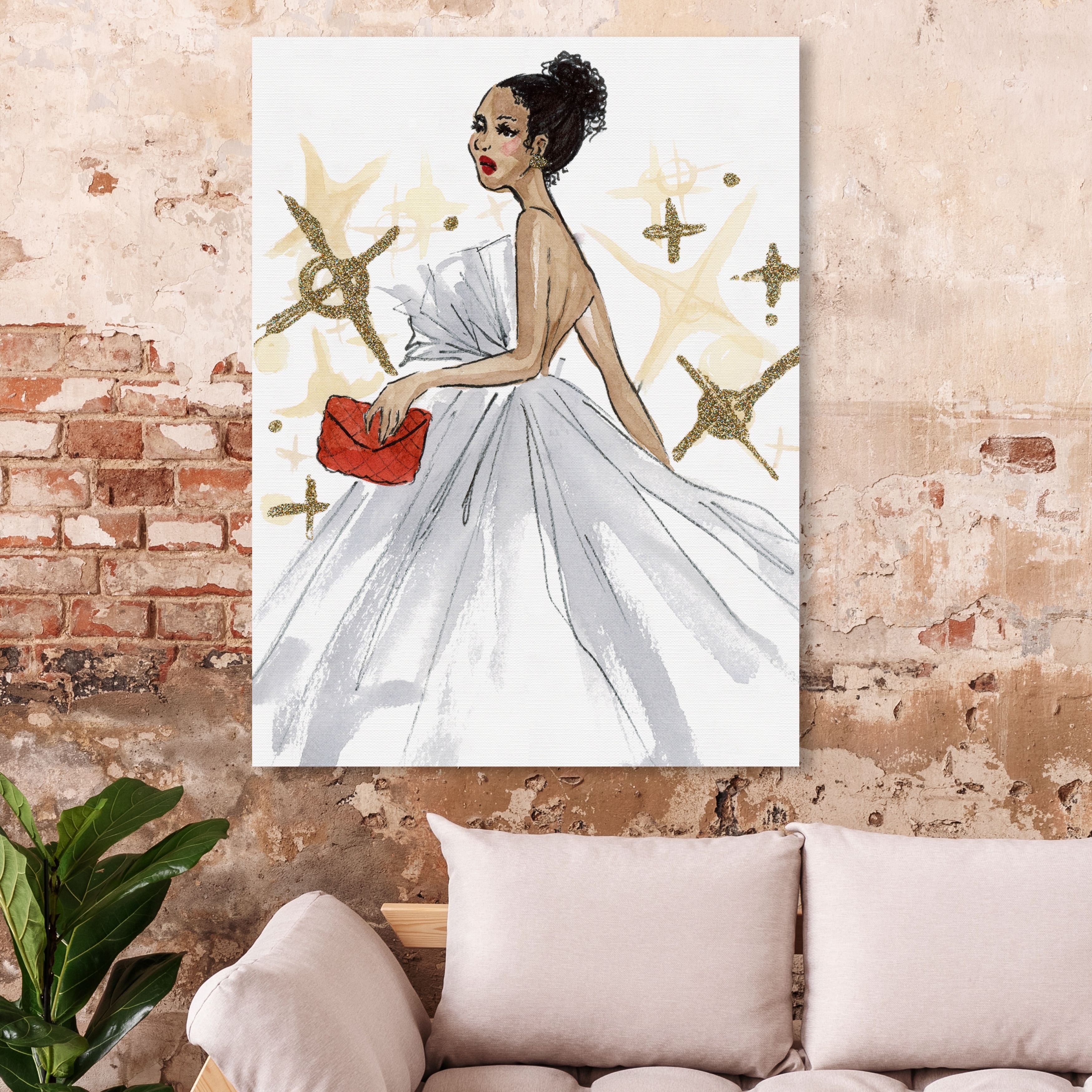 Shop Oliver Gal Flash Fashion Fashion And Glam Wall Art Canvas Print White Gold Overstock 28596255