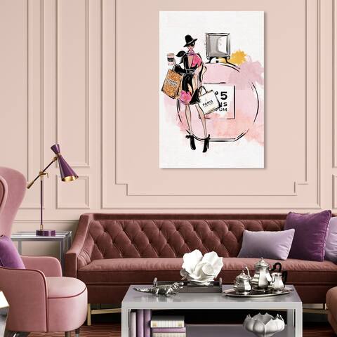 Oliver Gal 'Lady of Style' Fashion and Glam Wall Art Canvas Print - Pink, Black