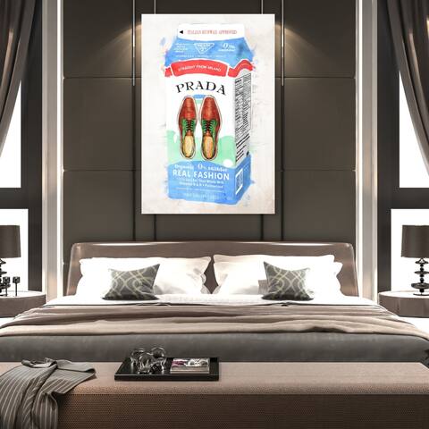 Oliver Gal 'Milano Milk' Fashion and Glam Wall Art Canvas Print - White, Red