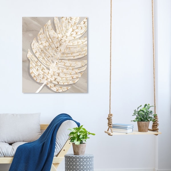 Shop Oliver Gal 'Fashion Leaves Taupe II' Fashion and Glam
