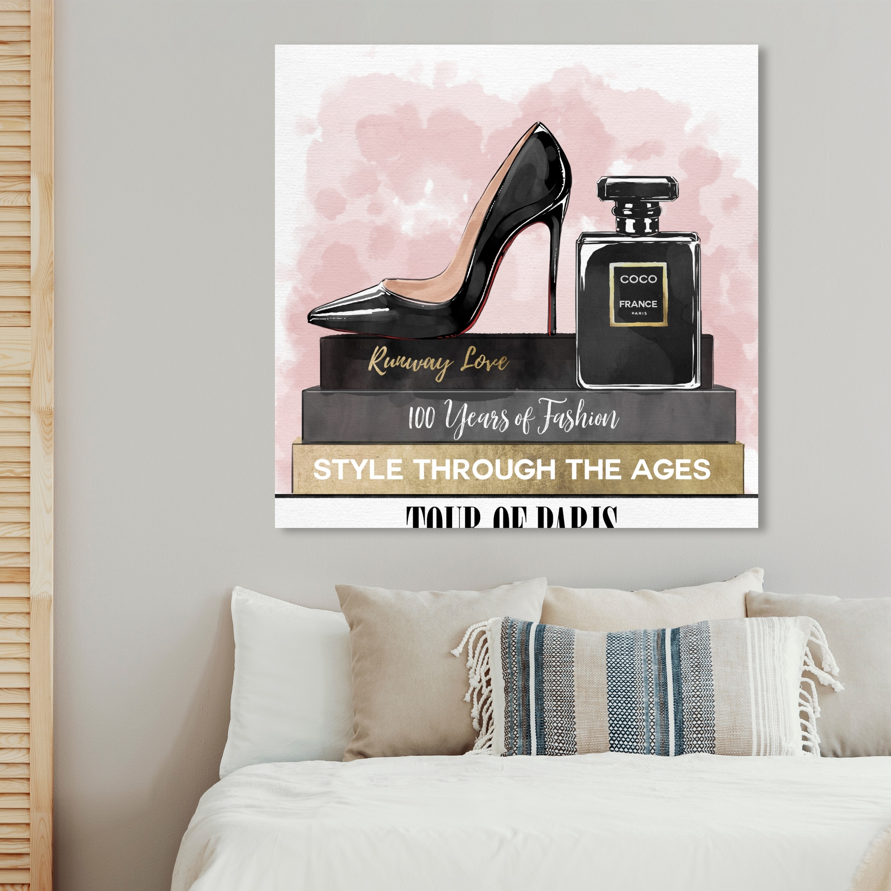 Oliver Gal 'Glam Heels and Books' Fashion and Glam Wall Art Canvas