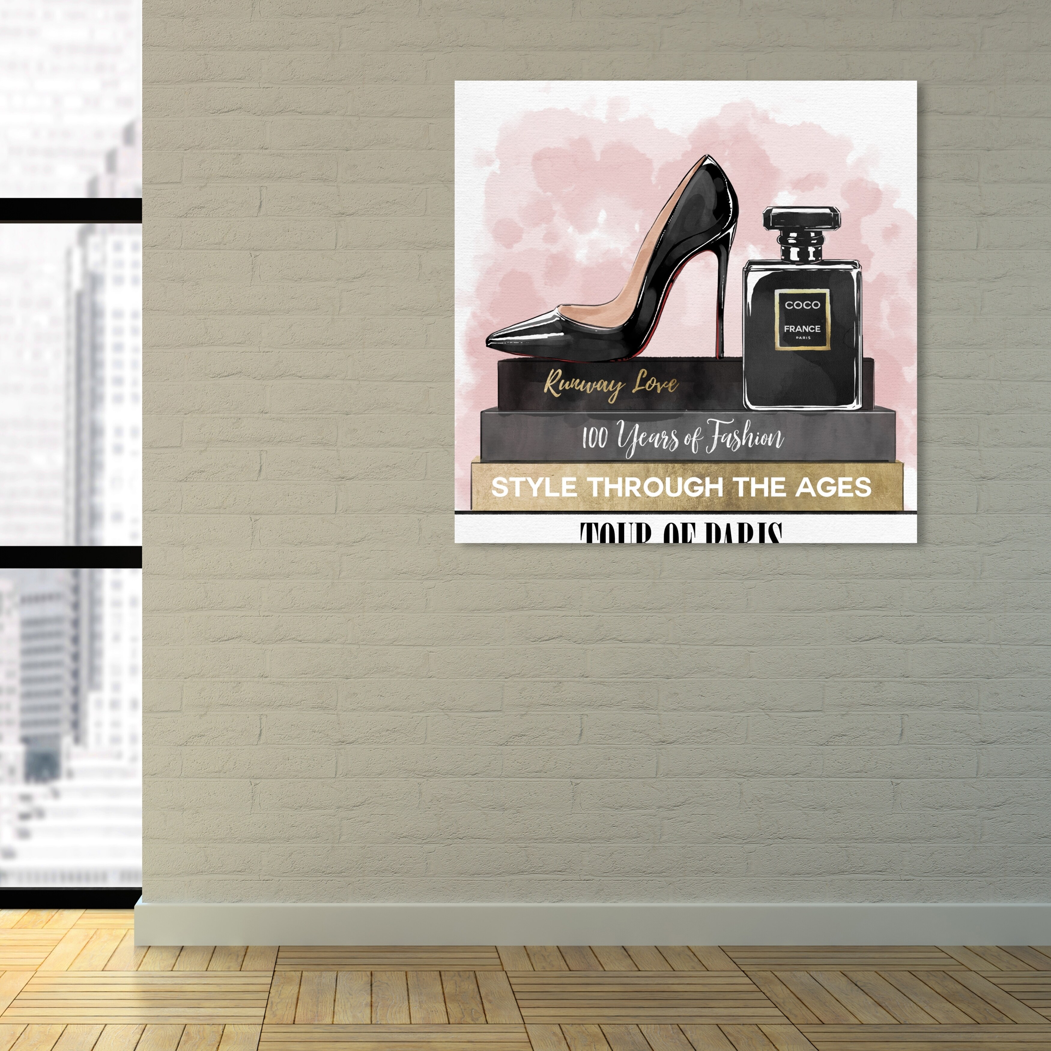 Oliver Gal 'Glam Heels and Books' Fashion and Glam Wall Art Canvas