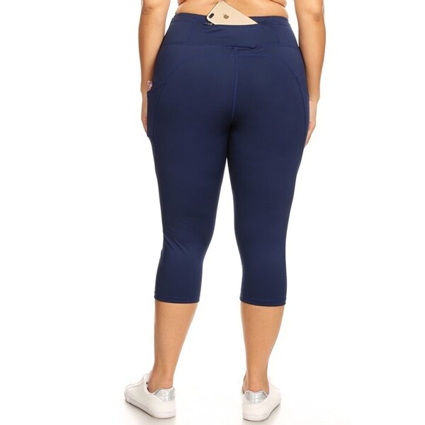 plus size capri leggings with pockets
