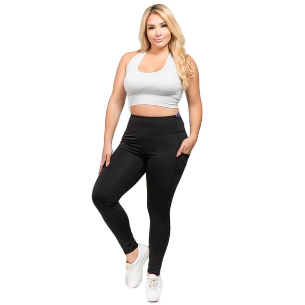 workout leggings with pockets plus size