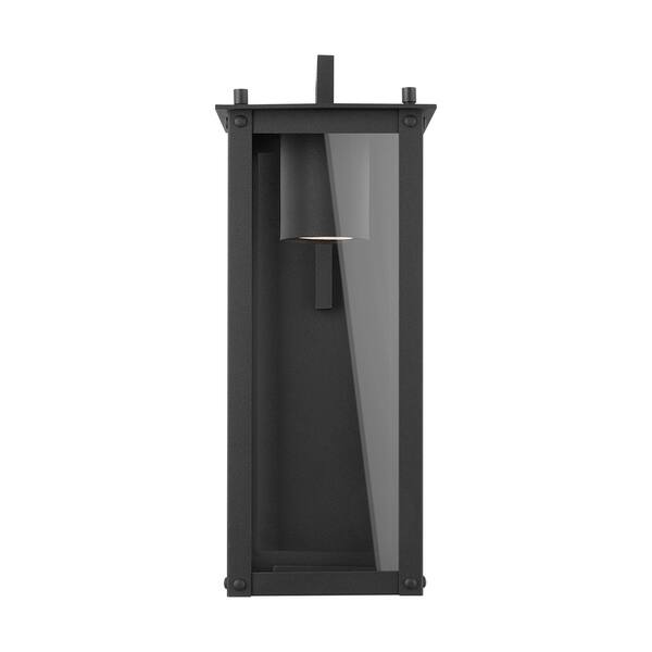 slide 2 of 4, Hunt 1-light Black Outdoor LED Wall Lantern