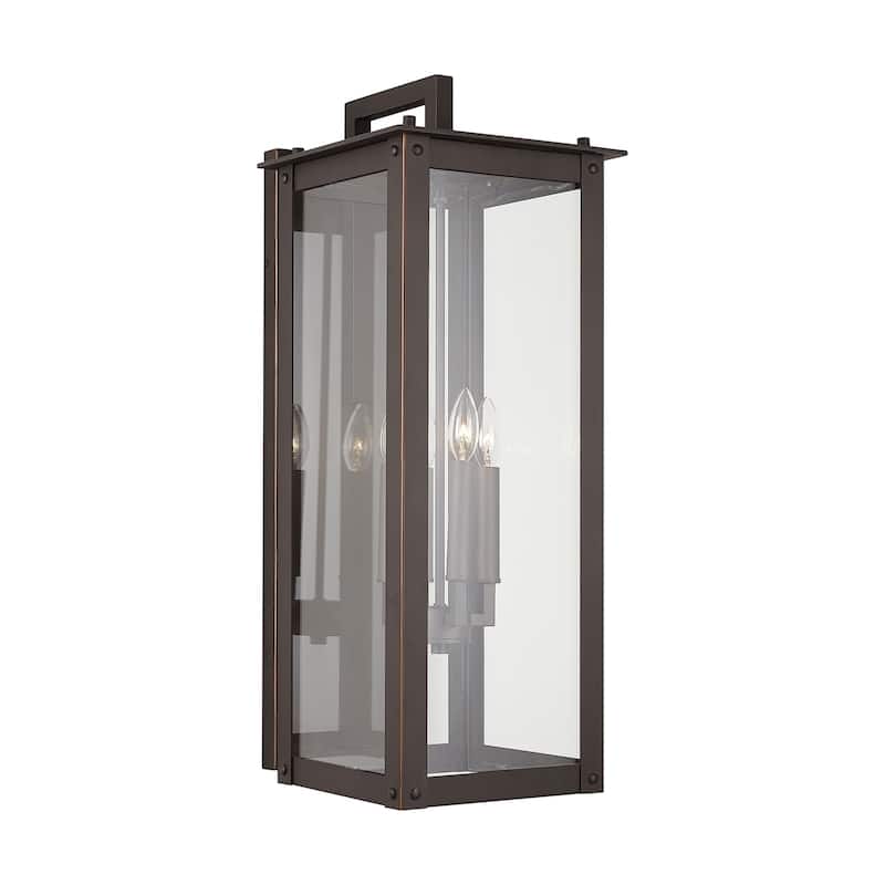 Hunt 4-light Oiled Bronze Outdoor Wall Lantern