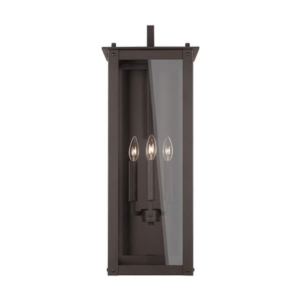 slide 2 of 4, Hunt 4-light Oiled Bronze Outdoor Wall Lantern