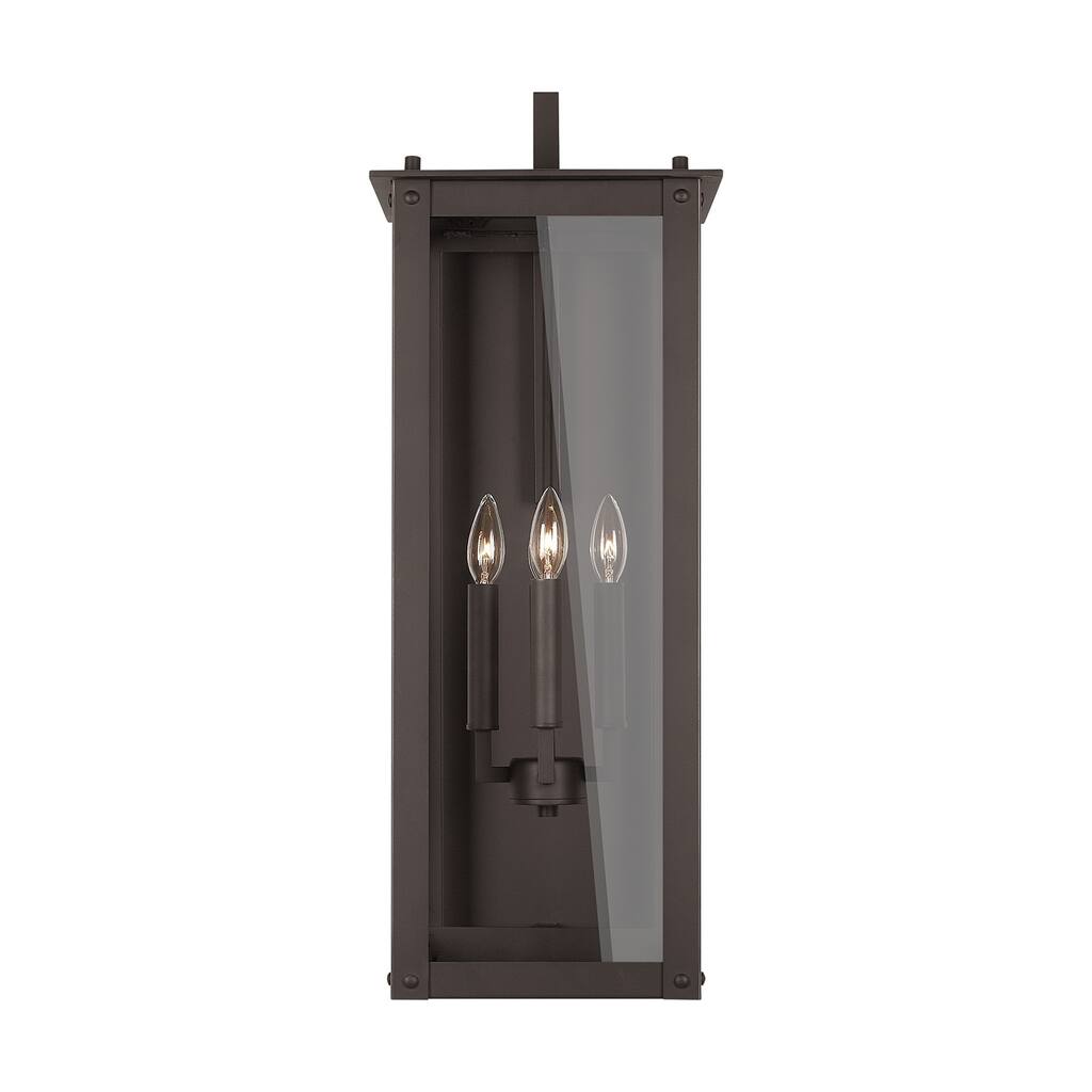 Hunt 4-light Oiled Bronze Outdoor Wall Lantern