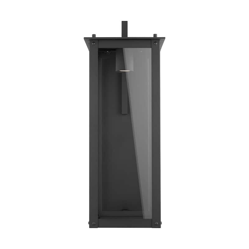 Hunt 1-light Black Outdoor Wall Lantern
