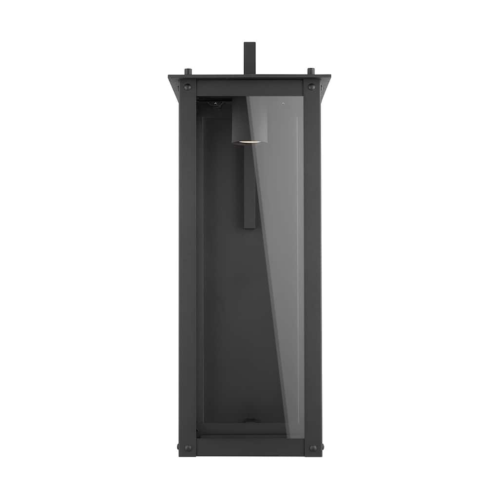 Hunt 1-light Black Outdoor Wall Lantern