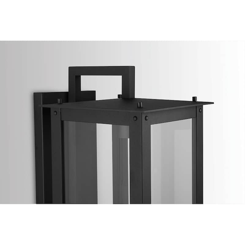 Hunt 1-light Black Outdoor LED Wall Lantern