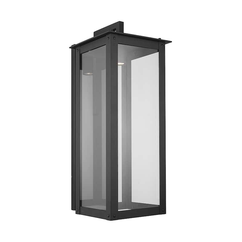 Hunt 1-light Black Outdoor LED Wall Lantern