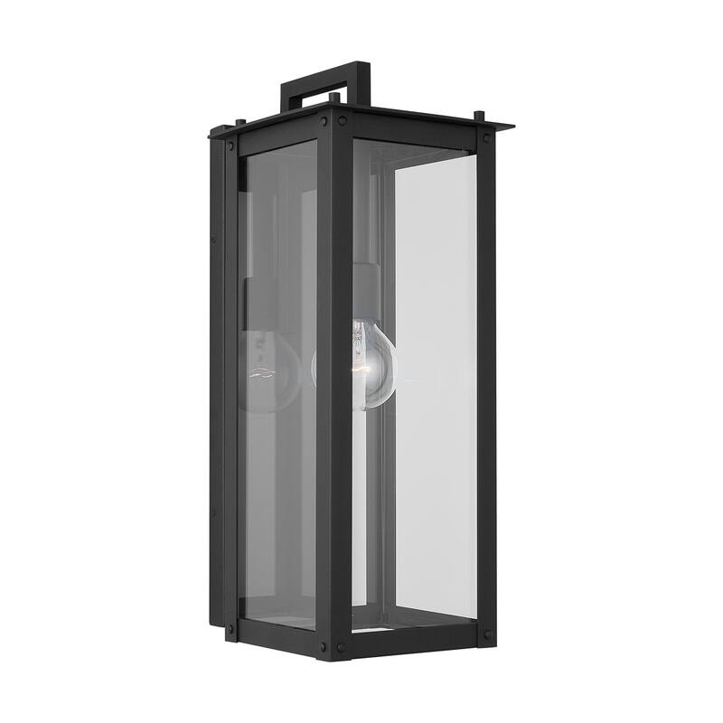 Hunt 1-light Black Outdoor Wall Lantern