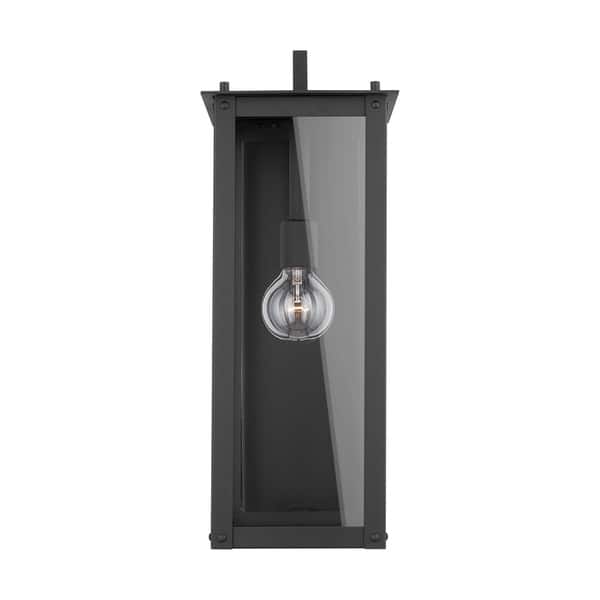 slide 2 of 4, Hunt 1-light Black Outdoor Wall Lantern