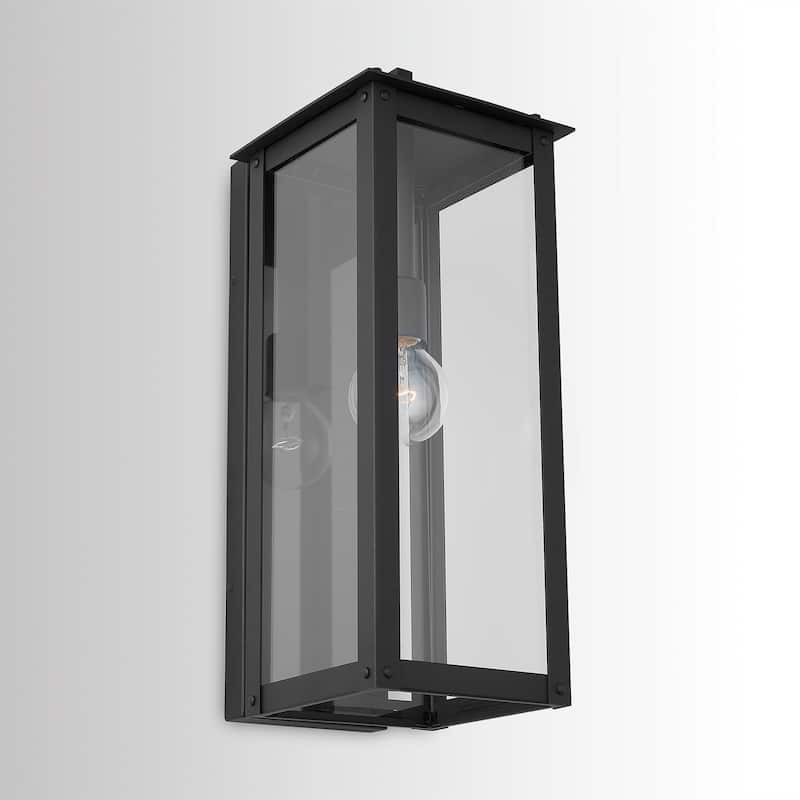Hunt 1-light Black Outdoor Wall Lantern