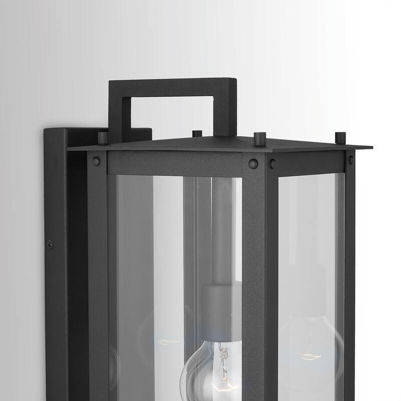 Hunt 1-light Black Outdoor Wall Lantern