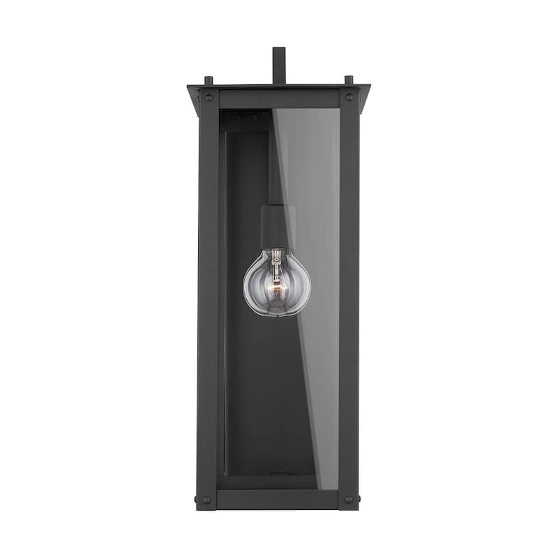 Hunt 1-light Black Outdoor Wall Lantern