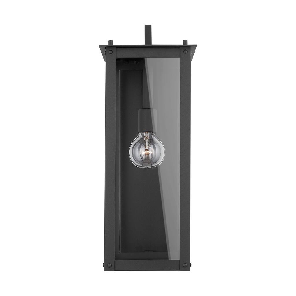 Hunt 1-light Black Outdoor Wall Lantern