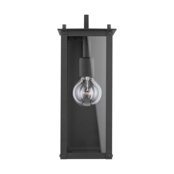 slide 2 of 4, Hunt 1-light Black Outdoor Wall Lantern