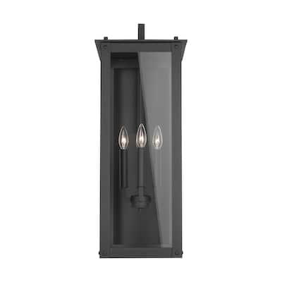 Hunt 4-light Black Outdoor Wall Lantern