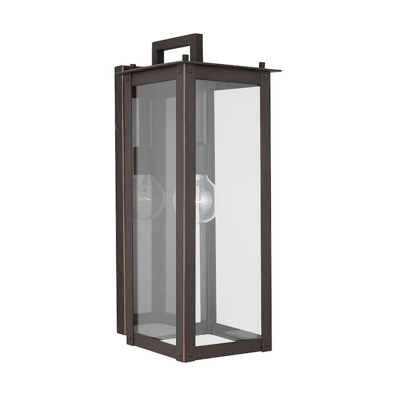 Hunt 1-light Oiled Bronze Outdoor Wall Lantern