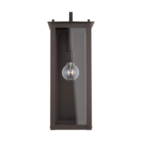 slide 2 of 4, Hunt 1-light Oiled Bronze Outdoor Wall Lantern