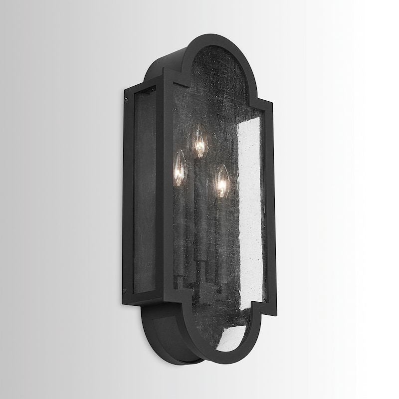 Monroe 3-light Black Outdoor Wall Lantern