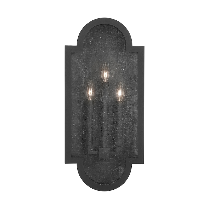 Monroe 3-light Black Outdoor Wall Lantern