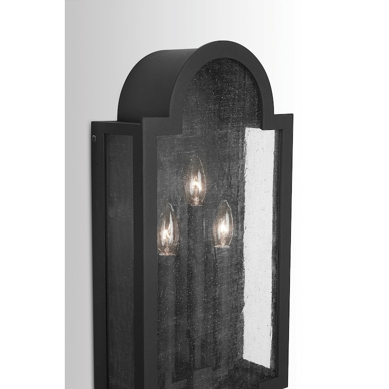Monroe 3-light Black Outdoor Wall Lantern