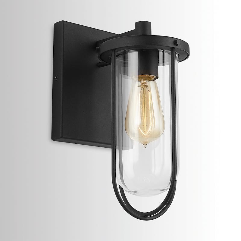 Corbin 1-light Black Outdoor Wall Lantern