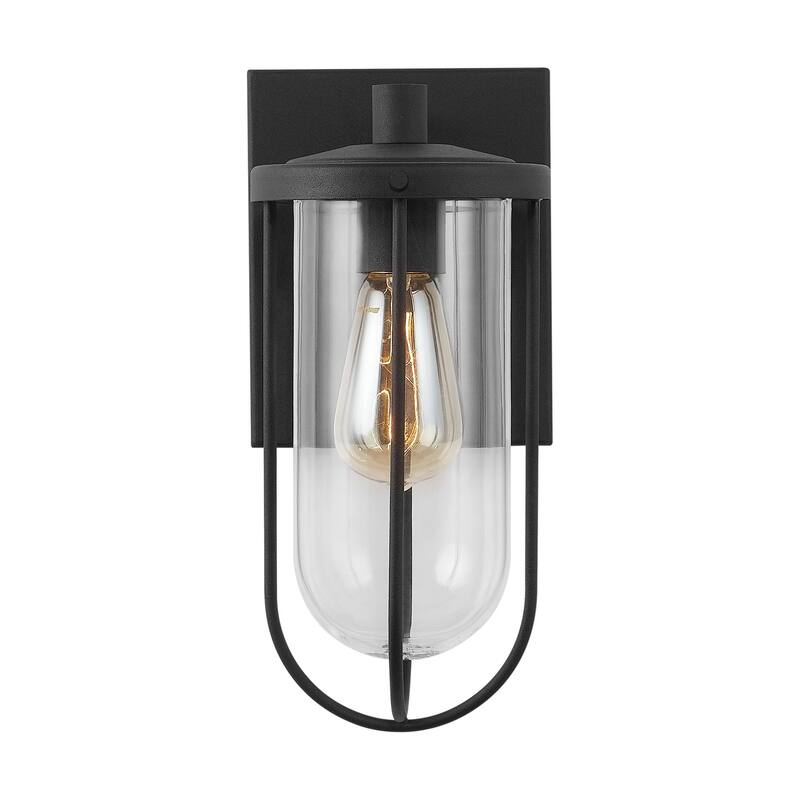 Corbin 1-light Black Outdoor Wall Lantern - Black