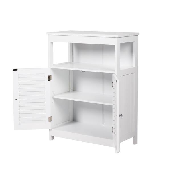 Shop Kinbor Bathroom Floor Cabinet Free Standing Storage Organizer
