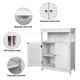 Kinbor Bathroom Floor Cabinet Free Standing Storage Organizer with Double Door and Adjustable Shelf - Thumbnail 4