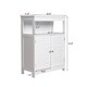 Kinbor Bathroom Floor Cabinet Free Standing Storage Organizer with Double Door and Adjustable Shelf - Thumbnail 5