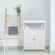 Kinbor Bathroom Floor Cabinet Free Standing Storage Organizer with Double Door and Adjustable Shelf - Thumbnail 1