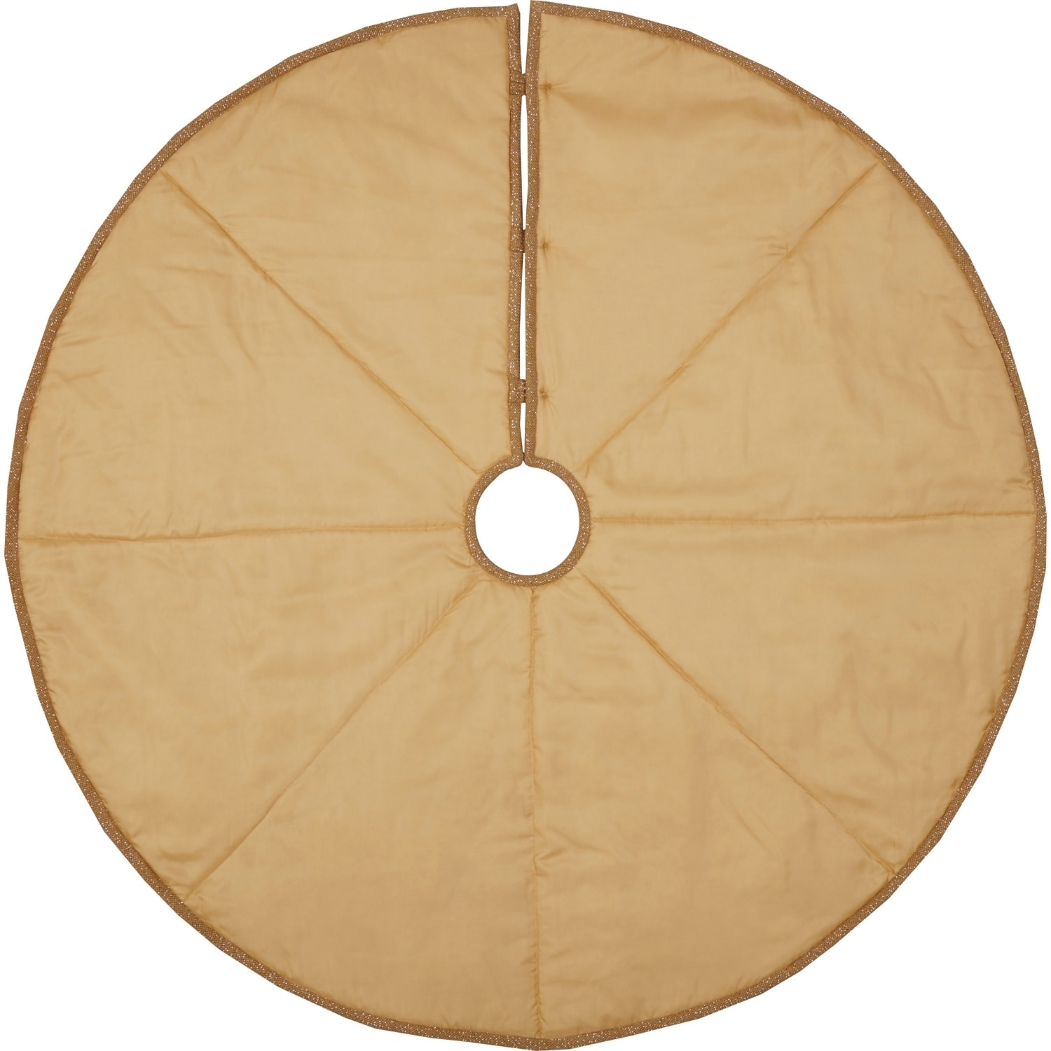60 inch Burlap Christmas Tree Skirt with Ivory Lace