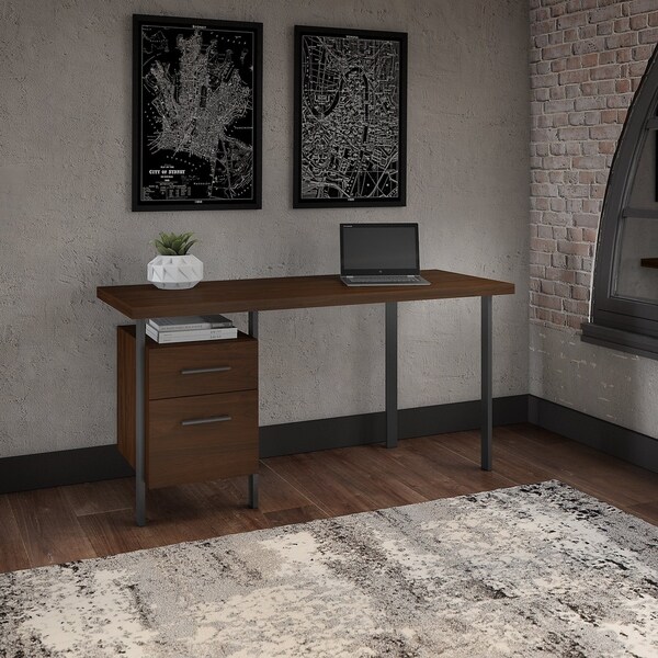 Bush Furniture Architect 60W Writing Desk with Drawers