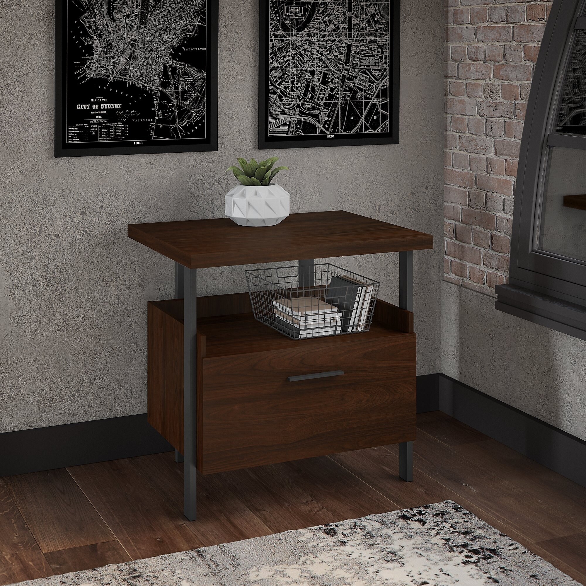 Shop Bush Furniture Architect 1 Drawer Lateral File Cabinet On