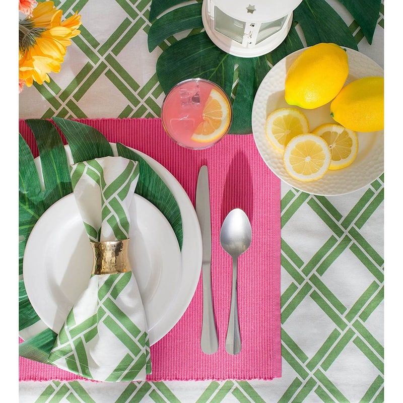 DII Lemon Bliss Print Tablecloth 70 Round