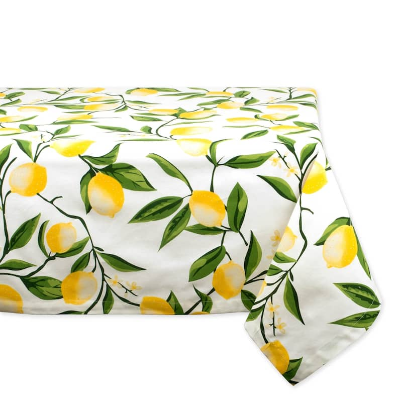 DII Lemon Bliss Print Tablecloth 70 Round - 52x52" - Lemon Bliss