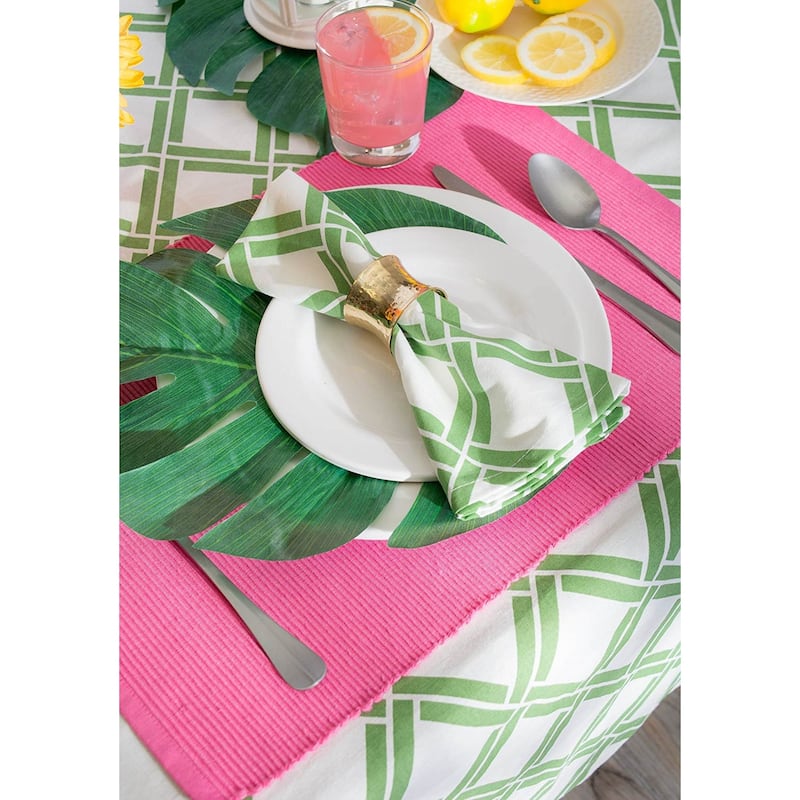 DII Lemon Bliss Print Tablecloth 70 Round