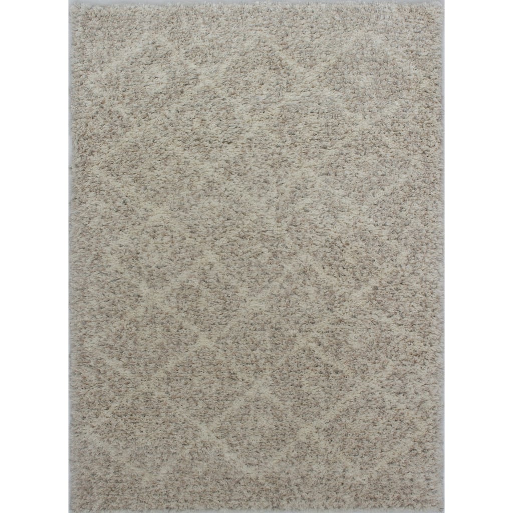 Handmade Tangier Cream, Grey Rug - ECARPETGALLERY - 7'10 x 10'2 - 7'10 x 10'2