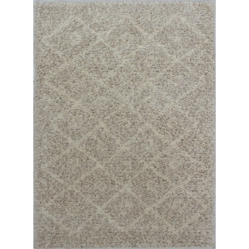 Handmade Tangier Cream, Grey Rug - ECARPETGALLERY - 7'10 x 10'2 - 7'10 x 10'2