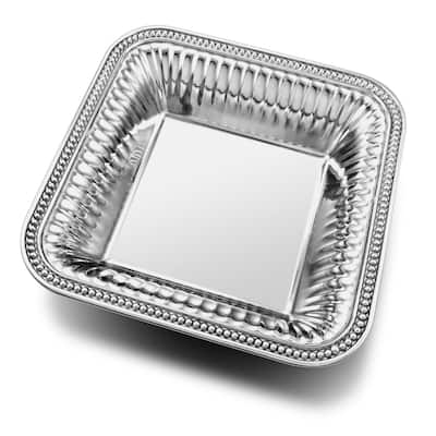 Wilton Armetale Flutes and Pearls Medium Square Bowl