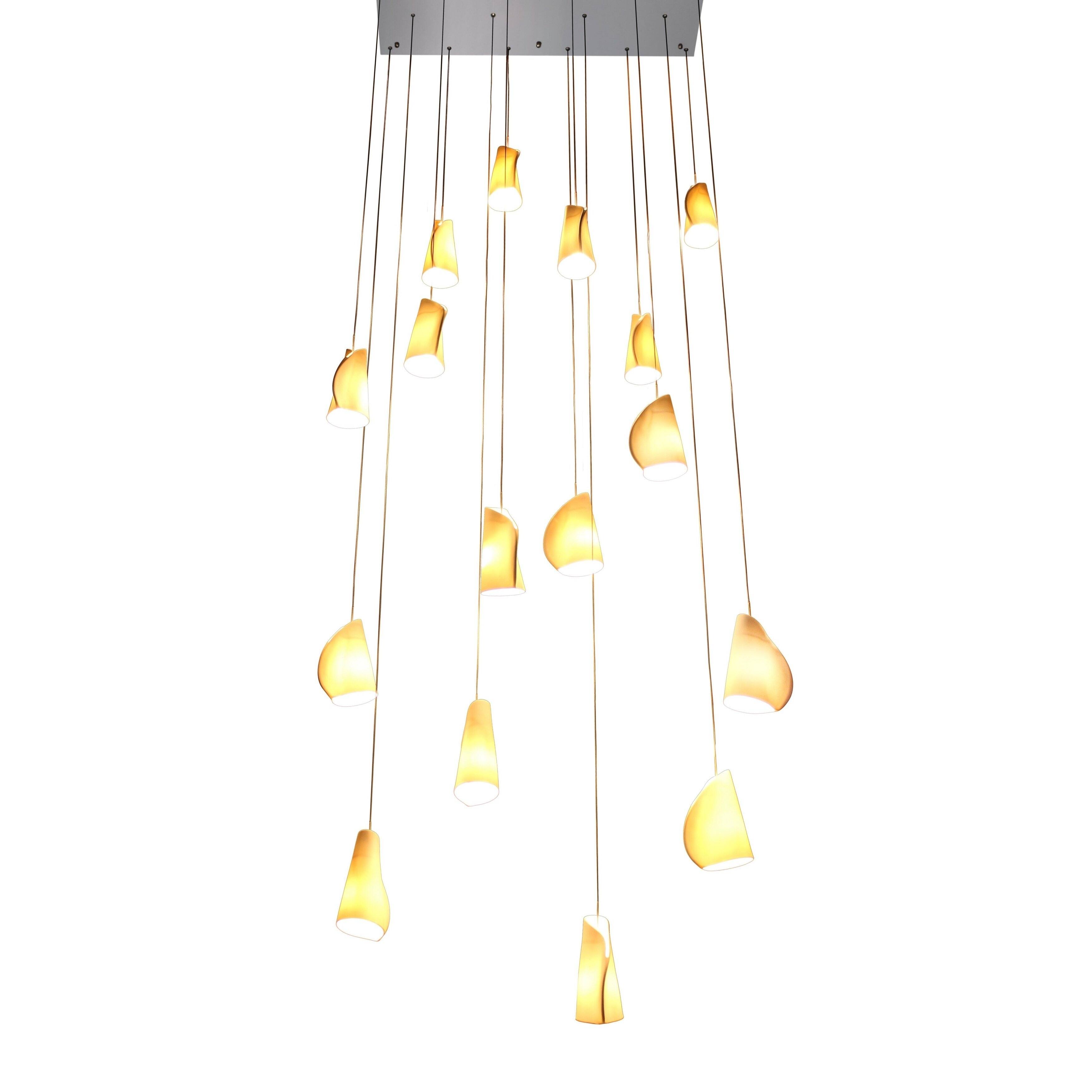 Angelica Porcelain Series Multi-Light Cluster Chandelier, 16 Lights - N/A - Chandeliers For Bedrooms by Overstock.com