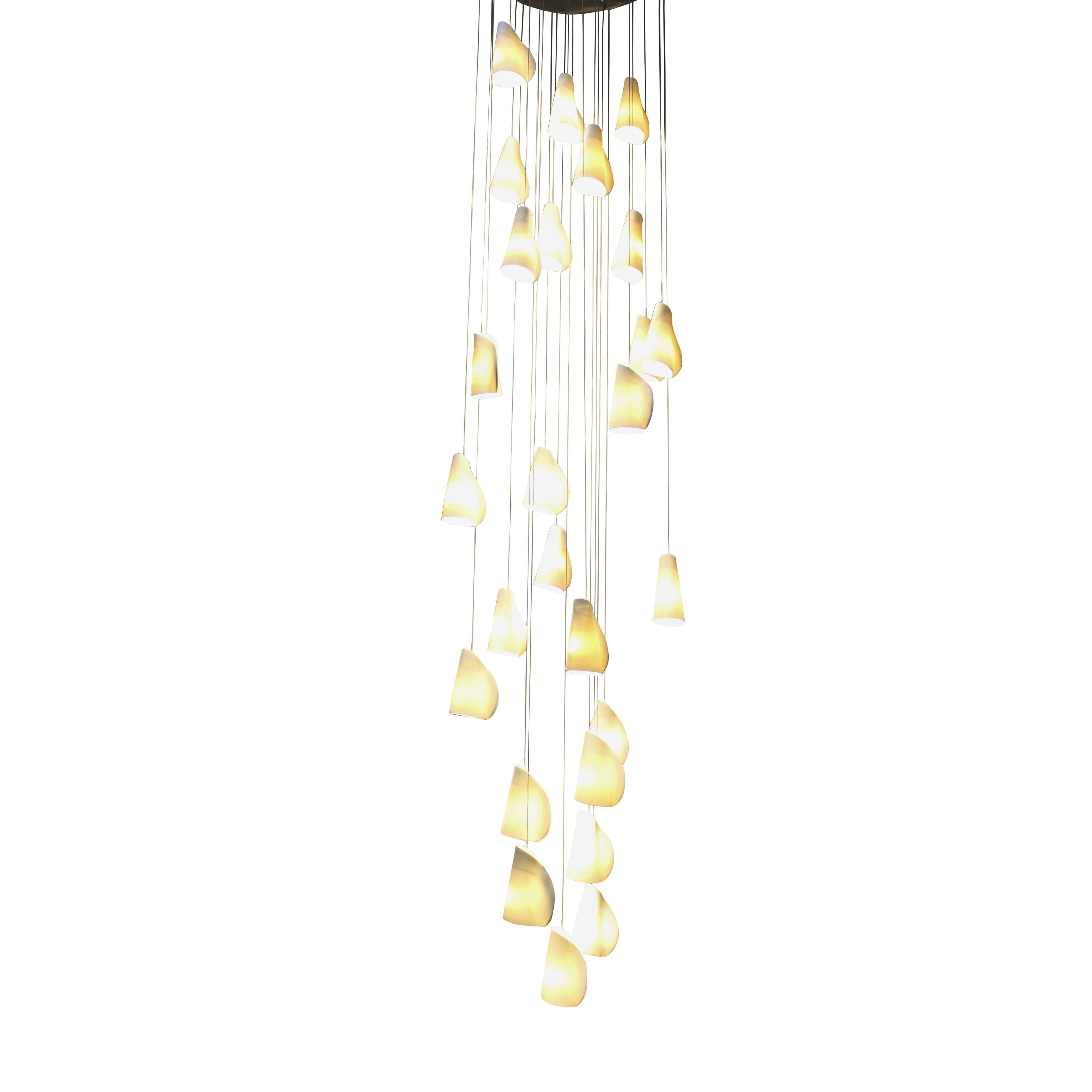 Angelica Porcelain Multi-Light Cluster Chandelier, 26 Light - N/A - Chandeliers For Bedrooms by Overstock.com