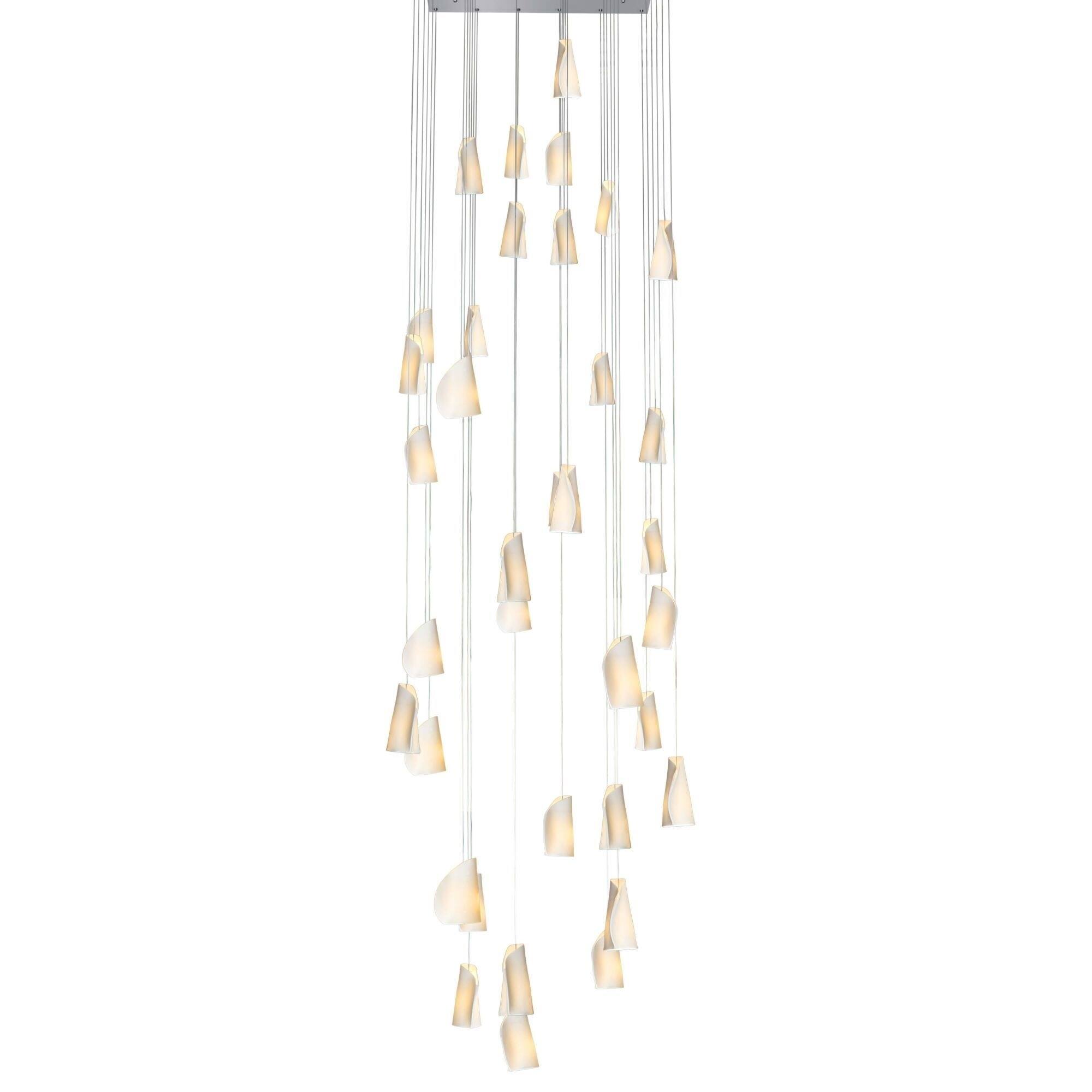Angelica Porcelain Series Multi-Light Cluster Chandelier, 36 Light - N/A - Chandeliers For Bedrooms by Overstock.com