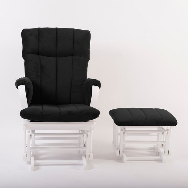 white glider and ottoman